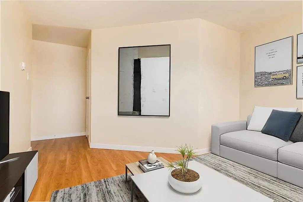 Spacious and bright living rooms with large windows | Stainless steel appliance options available!