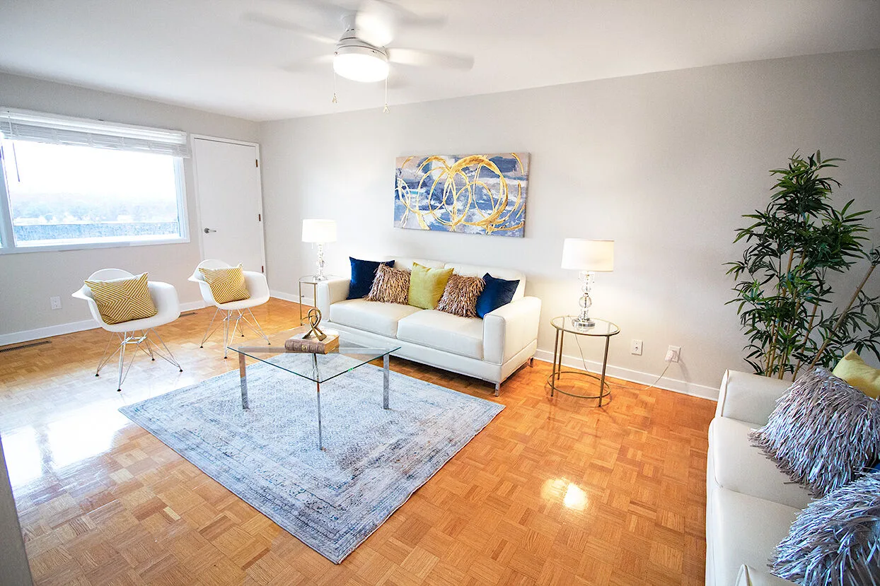 Spacious 1 and 2 Bedroom Suites with Large Balcony. Pet-Friendly Building.