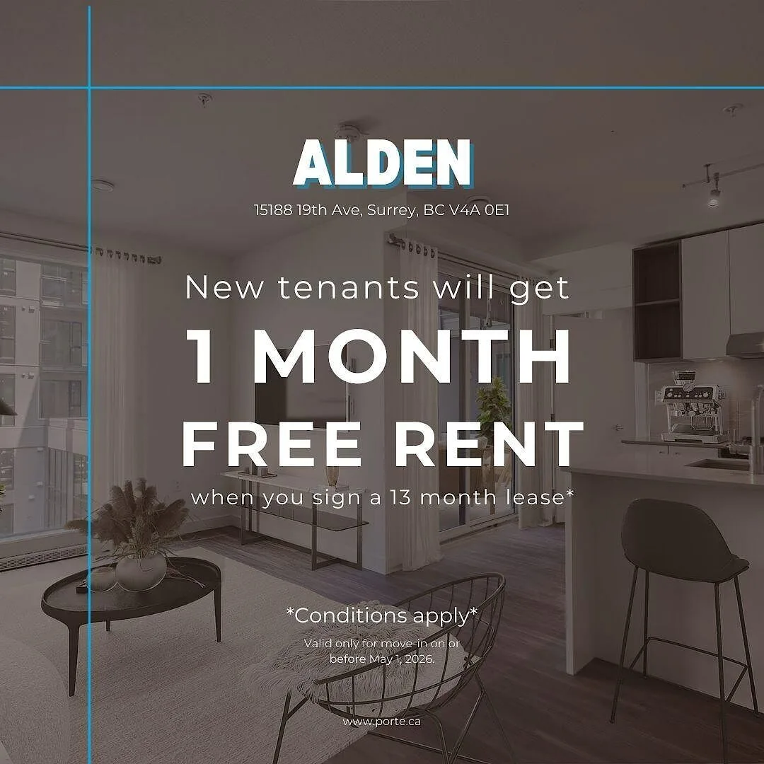 A collection of contemporary, pet friendly, 1 to 2+den rental homes in a coveted South Surrey Neighbourhood by Porte Ren